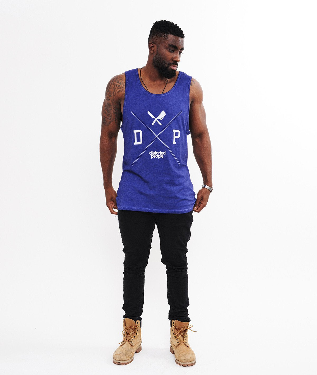 INTERSECT grand neck Tank Top by Distorted People