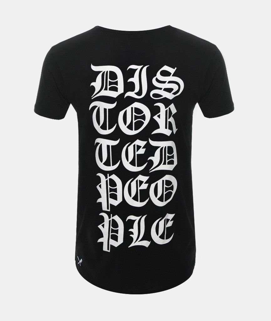 B&B Grand Crew Neck Lettering long t-shirt by Distorted People