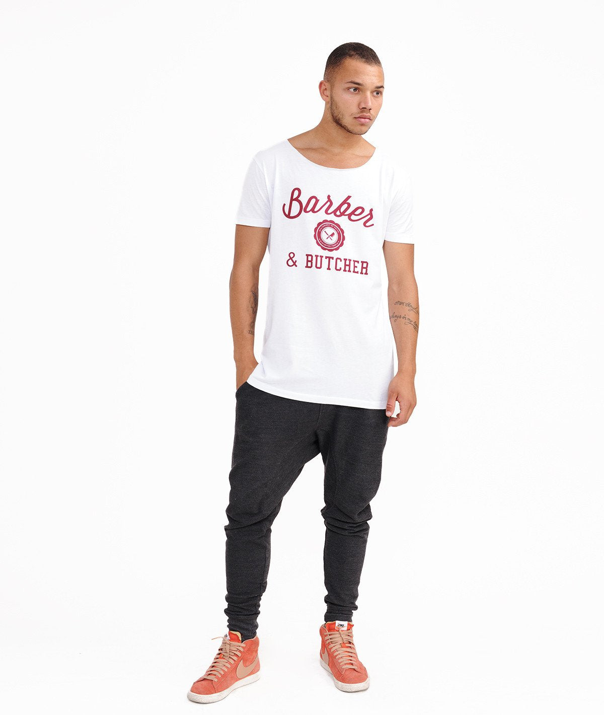 MEAT DISTRICT cutted grand neck t-shirt by Distorted People