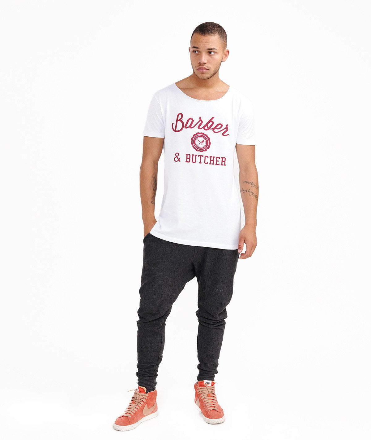 MEAT DISTRICT cutted grand neck t-shirt by Distorted People