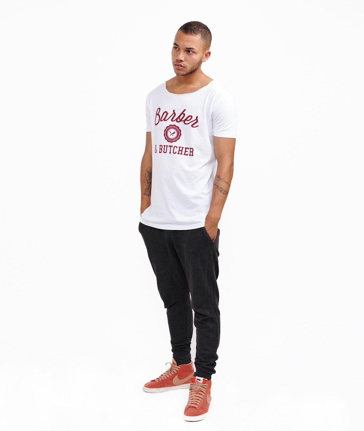 MEAT DISTRICT cutted grand neck t-shirt by Distorted People