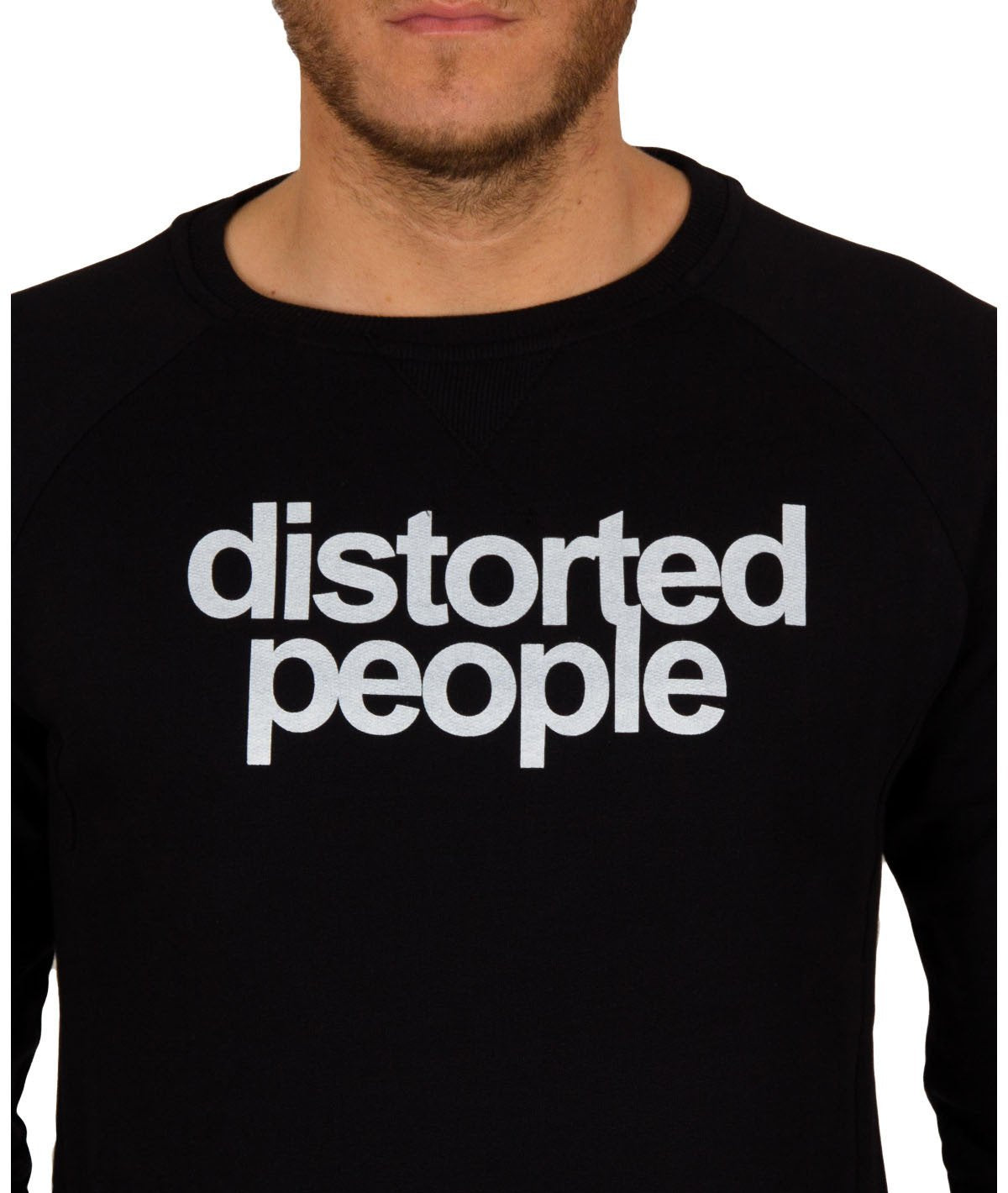 DISTORTED PEOPLE LOGO grand neck Sweatshirt by Distorted People