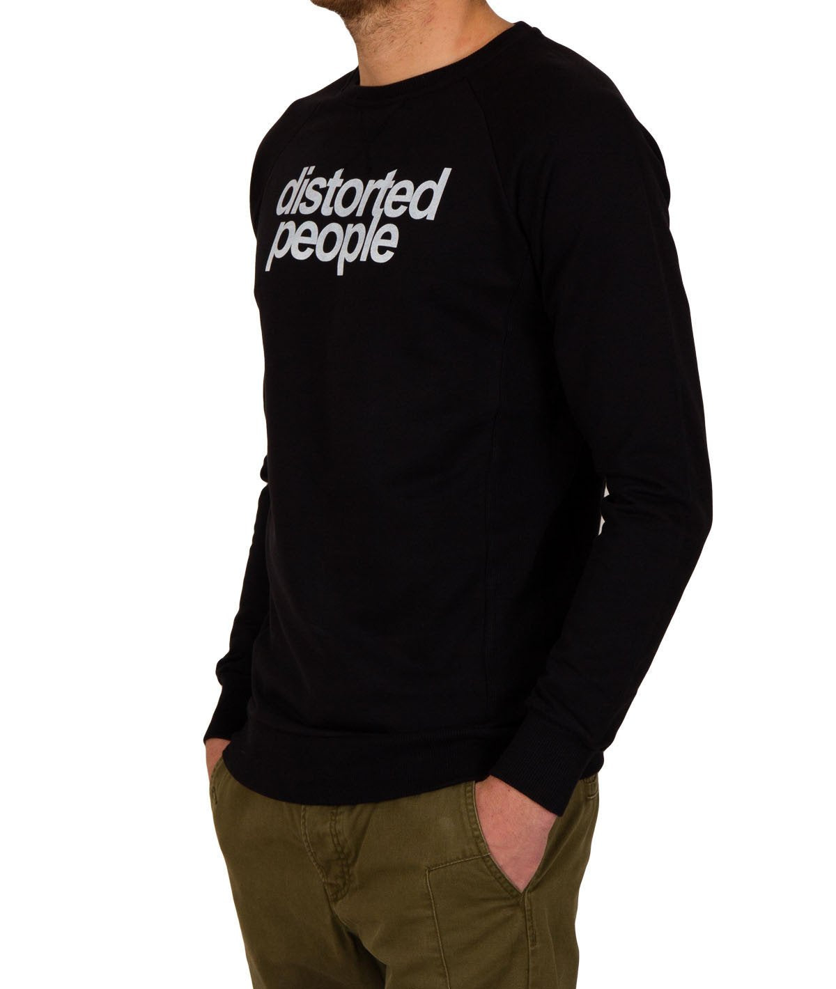 DISTORTED PEOPLE LOGO grand neck Sweatshirt by Distorted People