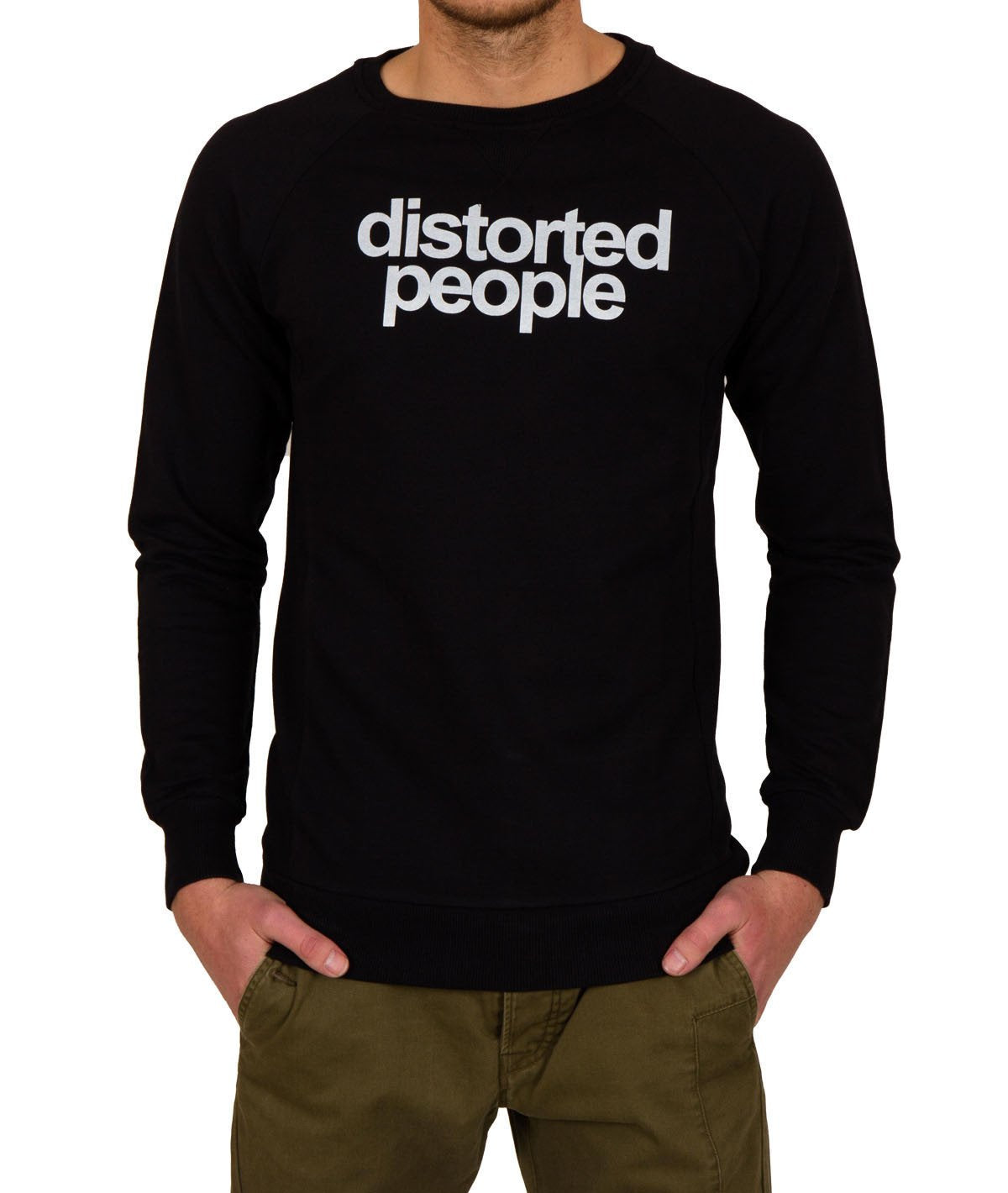 DISTORTED PEOPLE LOGO grand neck Sweatshirt by Distorted People