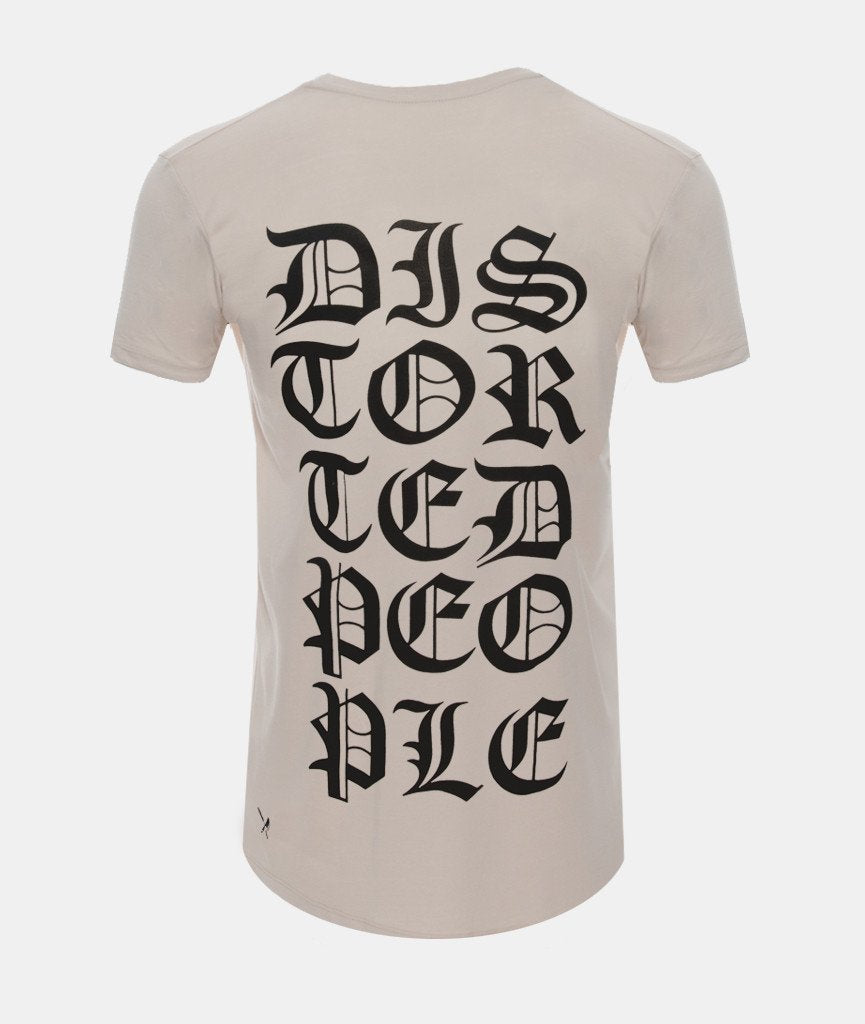 Grand Crew Neck Lettering long t-shirt by Distorted People