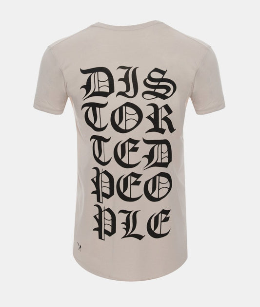Grand Crew Neck Lettering long t-shirt by Distorted People