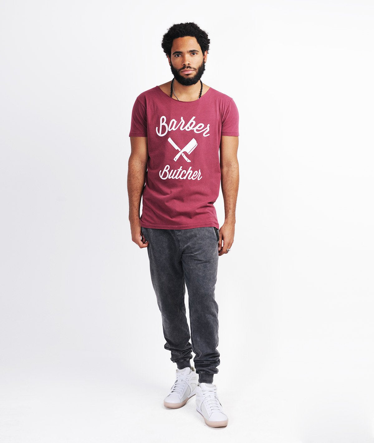 BB BLADES cutted grand neck t-shirt by Distorted People