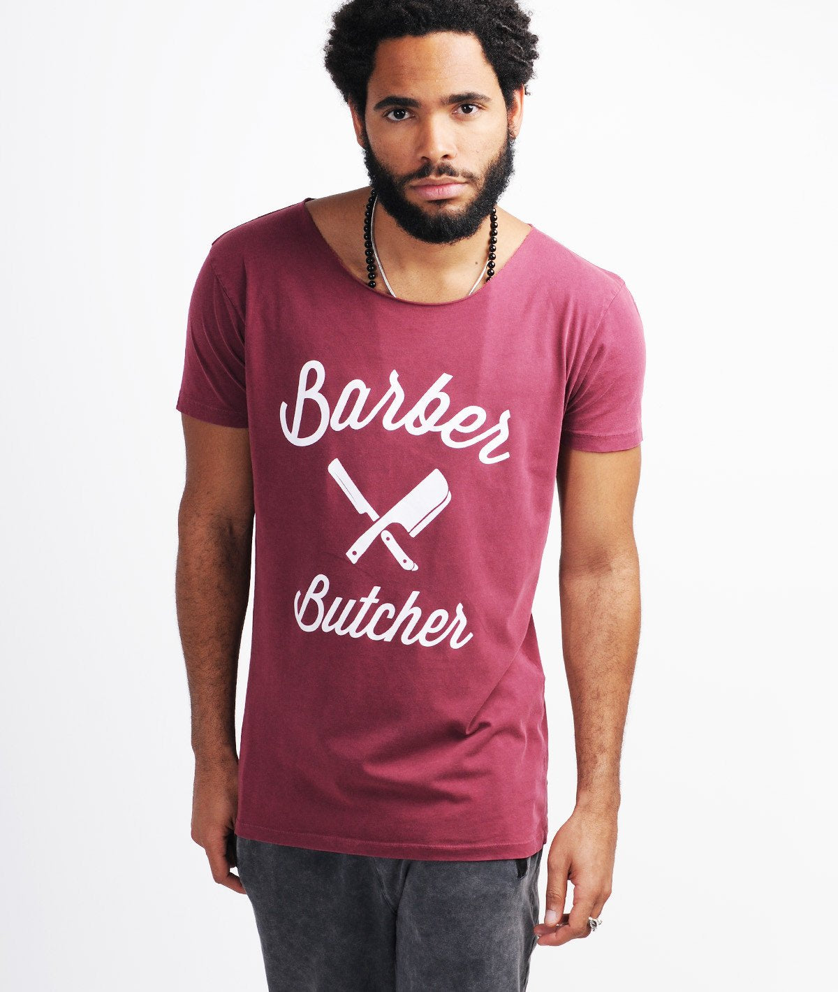 BB BLADES cutted grand neck t-shirt by Distorted People