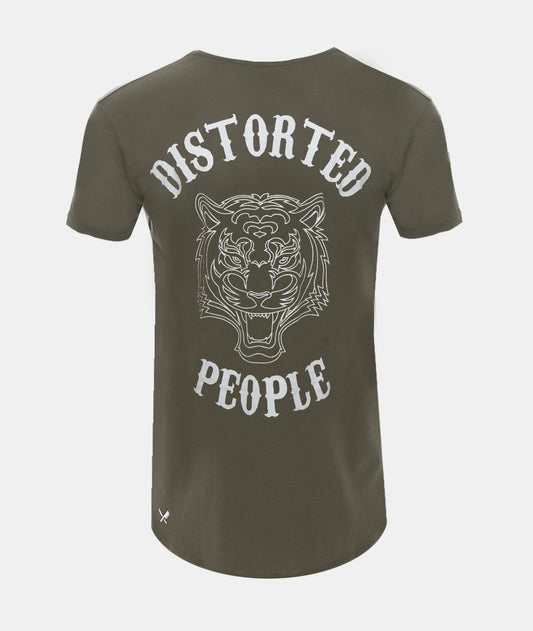Grand Crew Neck Tiger long t-shirt by Distorted People