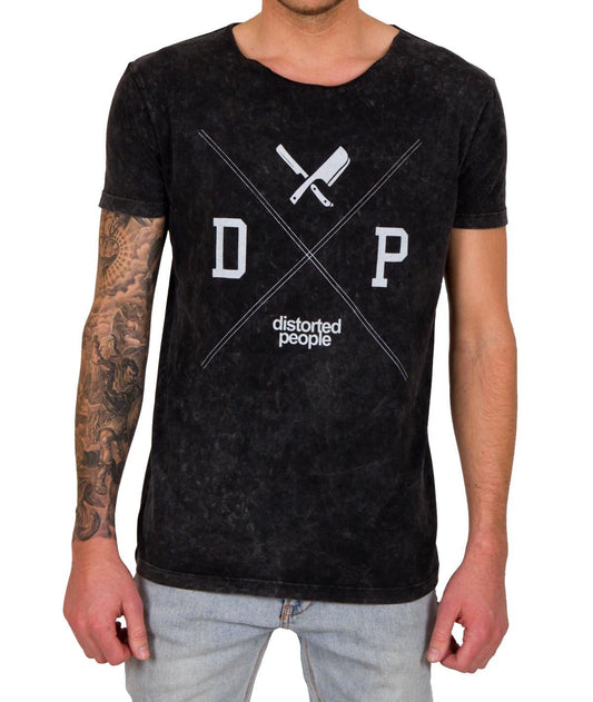 INTERSECT cutted grand neck t-shirt by Distorted People