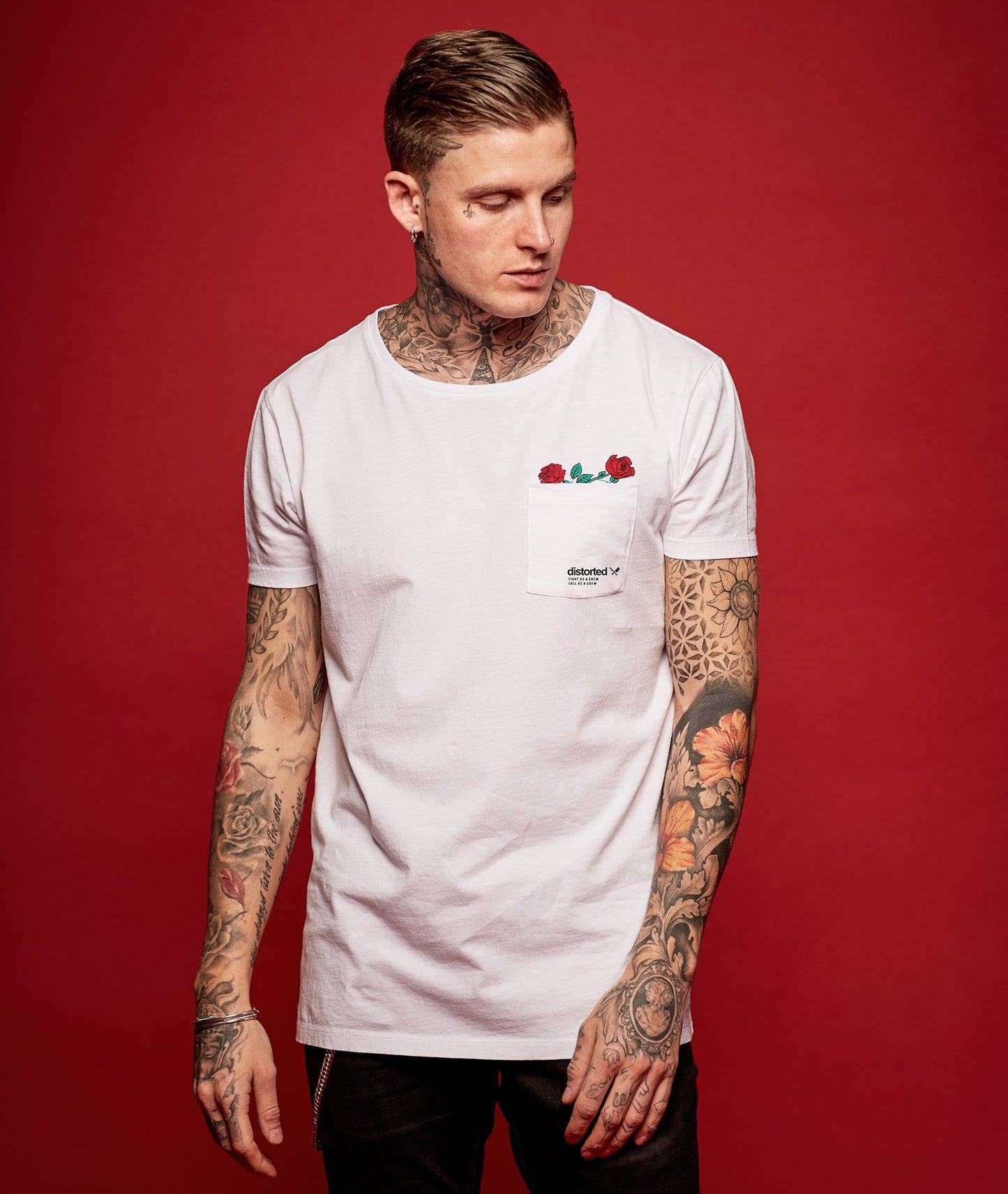 Roses Pocket Grand Crew Neck