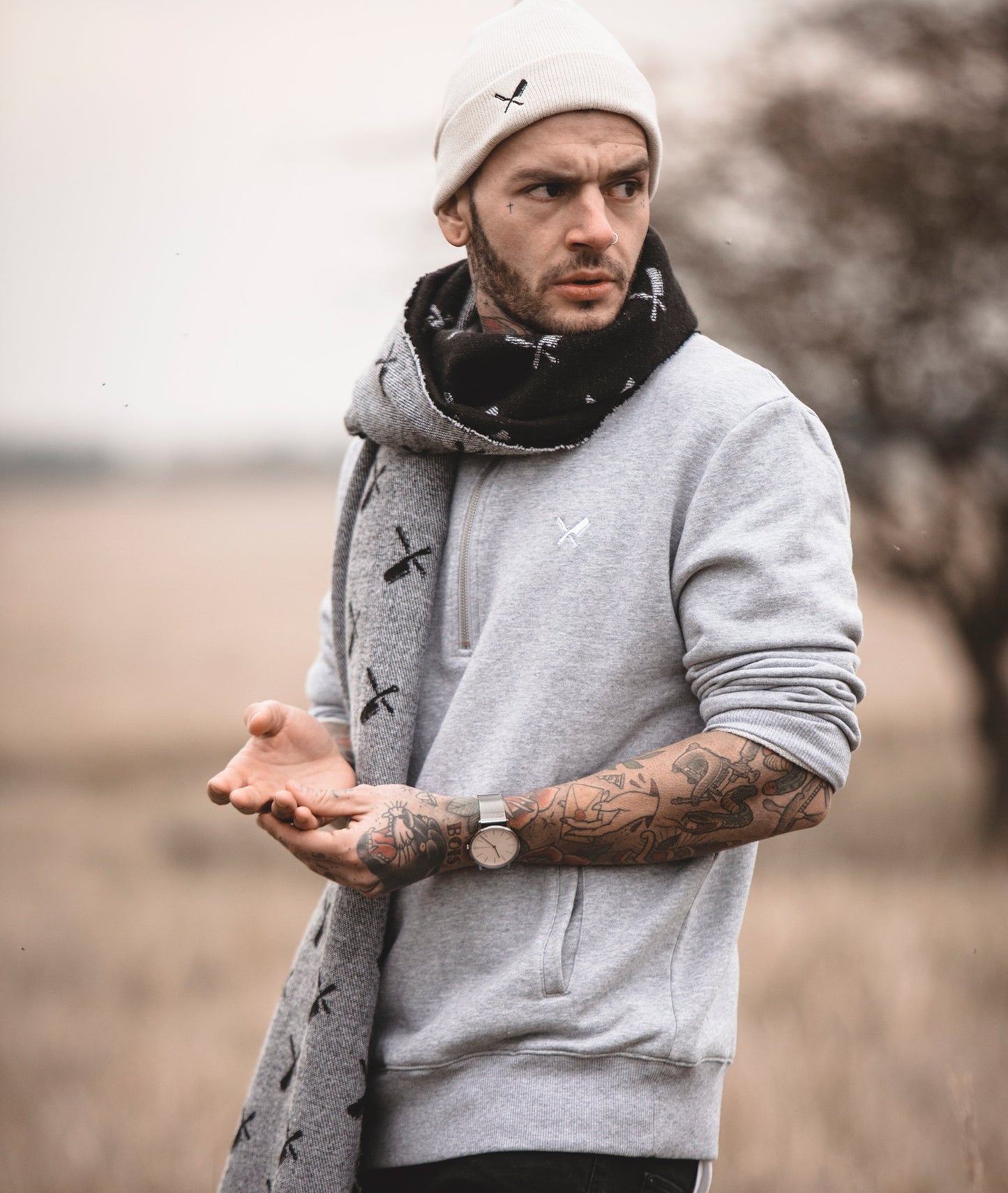 Allover Blades Scarf