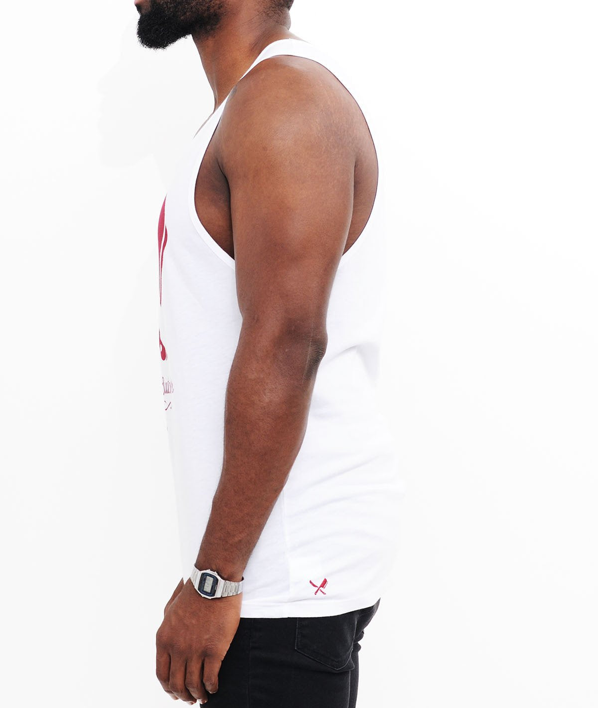 BARBER & BUTCHER grand neck Tank Top by Distorted People