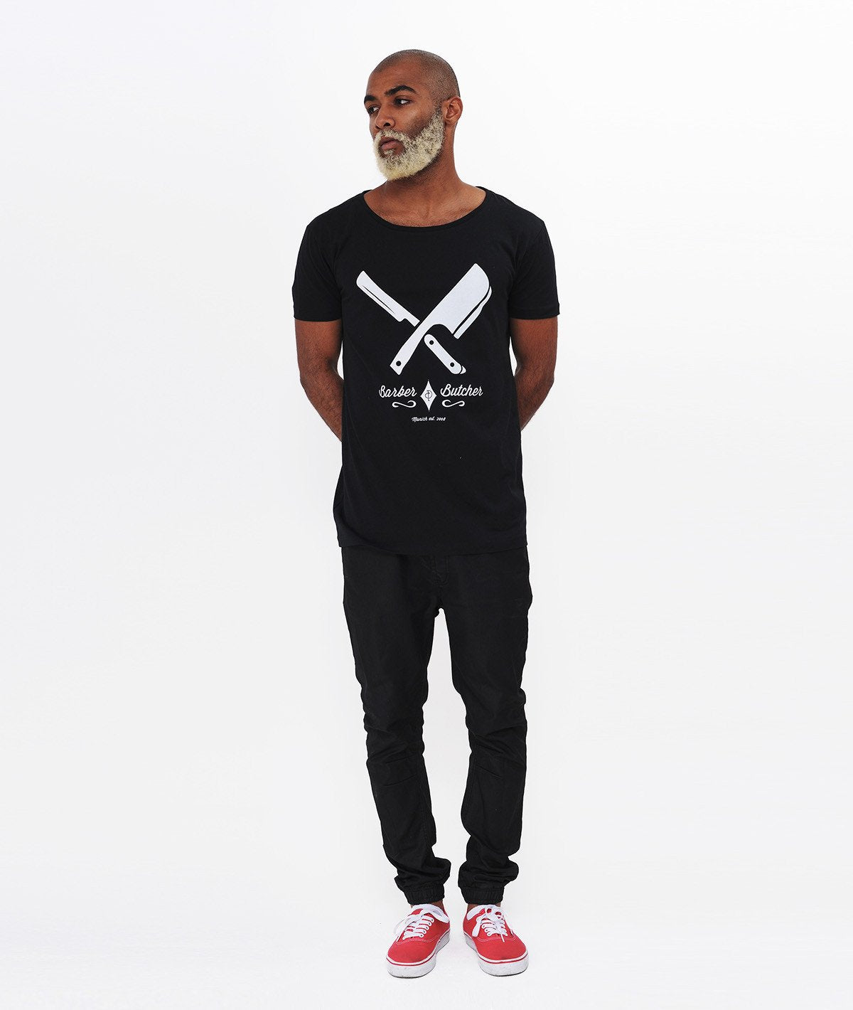 BARBER & BUTCHER grand neck T-Shirt by Distorted People