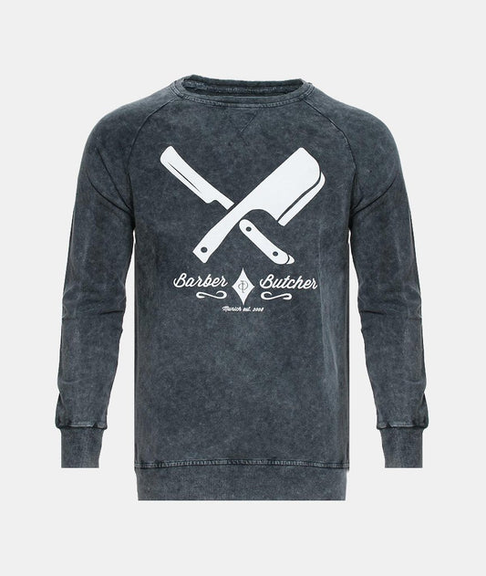 BARBER & BUTCHER CREW NECK sweatshirt by Distorted People