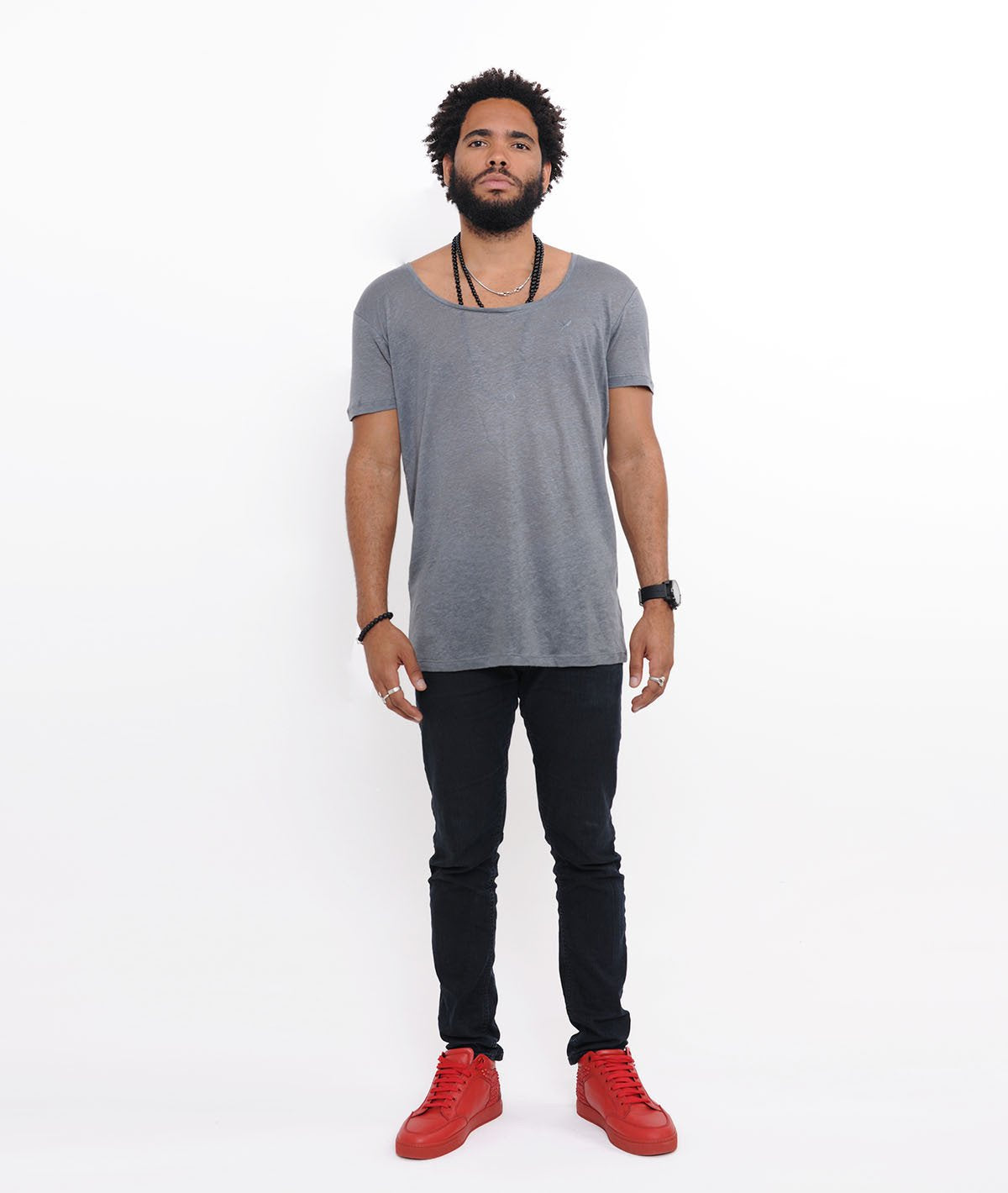 BLADES LEINEN o-neck T-Shirt by Distorted People