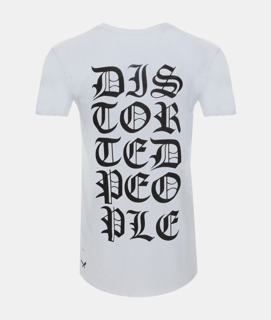 B&B Cutted Neck Lettering long t-shirt by Distorted People