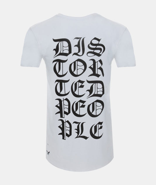 B&B Cutted Neck Lettering long t-shirt by Distorted People